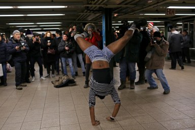 SEE IT: New Yorkers bare it all for No Pants Subway Ride