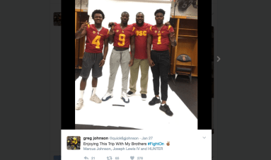 Where will Joseph Lewis play college football? USC, Nebraska or Oregon?