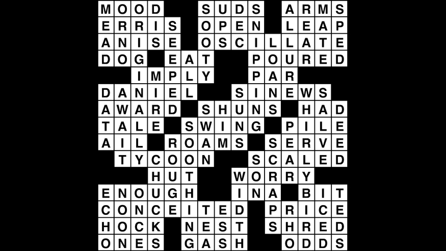 Crossword puzzle Wander Words answers: December 21 2018 Metro US