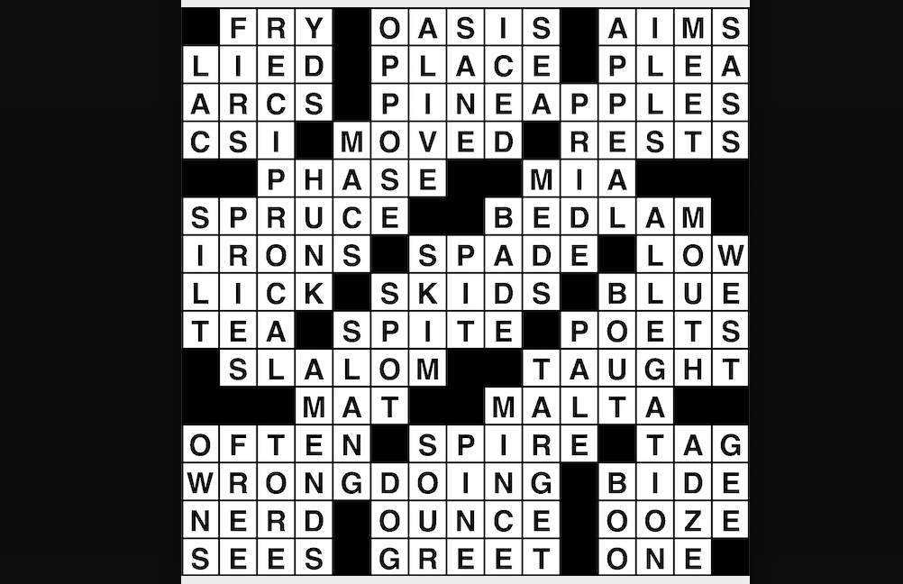 Crossword puzzle Wander Words answers: May 15 2019 Metro US