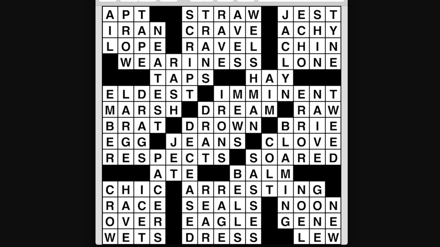 Crossword puzzle Wander Words answers: May 16 2019 Metro US