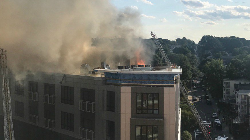 6-alarm fire breaks out in Dorchester apartment building still under ...