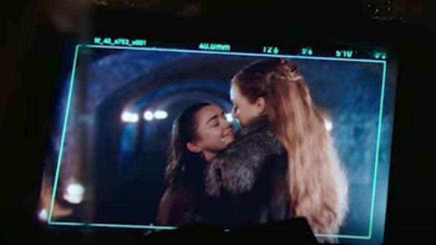 Game of Thrones Behind the Scenes Arya Sansa