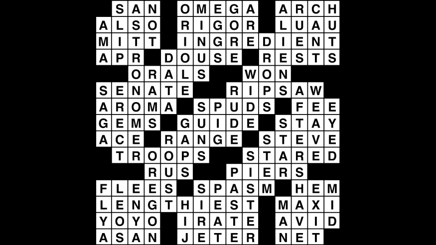 Crossword puzzle Wander Words answers: April 17 2019 Metro US