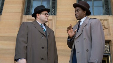 Chadwick Boseman, Josh Gad in Marshall