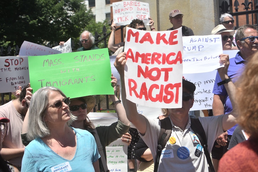 Hundreds rally for immigration protections at Massachusetts State House ...