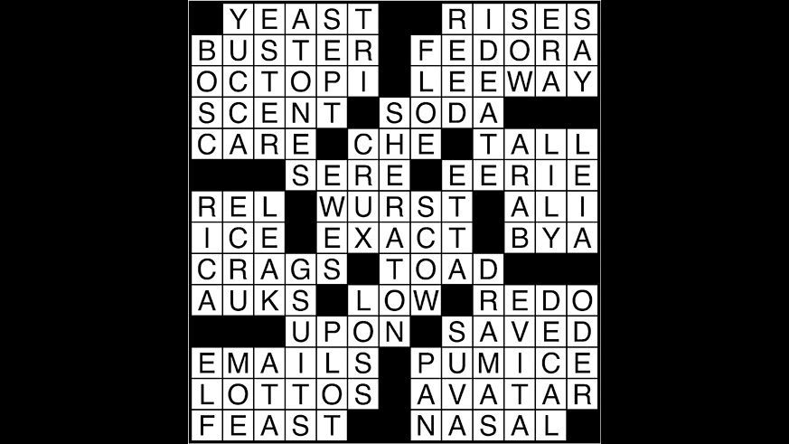 Crossword puzzle answers: May 16, 2018 - Metro US