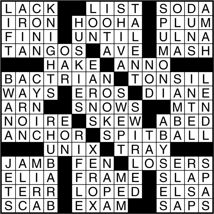 Metro Crossword Puzzle