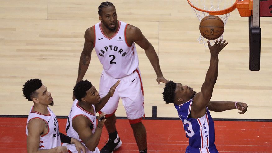 Jimmy Butler dropped 30 in the 76ers' Game 2 win over the Raptors. (Photo: Getty Images)