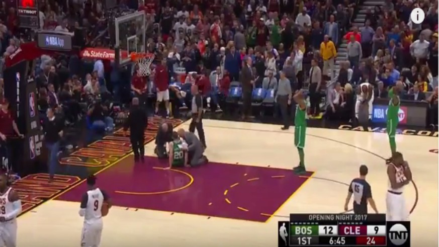 CBS Sports on X: Awful scene as Gordon Hayward goes down with a