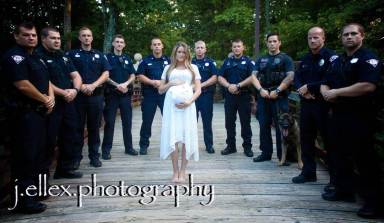 Photos: Police force salutes widow in maternity photoshoot