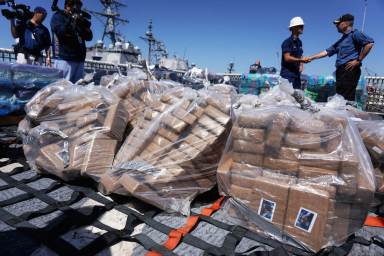 Navy on a high as it lands 14 tons of seized cocaine worth $424m