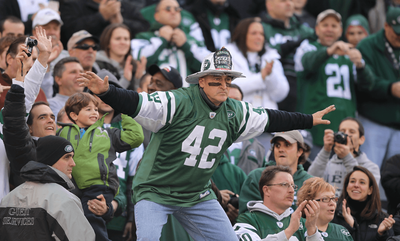 Fireman Ed @ the JETS Rally - NYC, Fireman Ed (aka Ed Anzal…