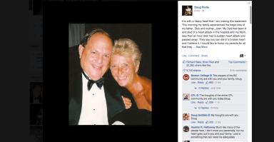 Mom and dad of Doug Flutie – Joan and Dick –  die hours apart on same day