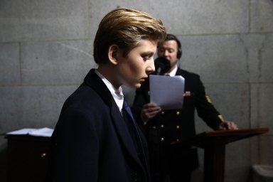 Barron Trump steals show during Donald Trump’s acceptance speech