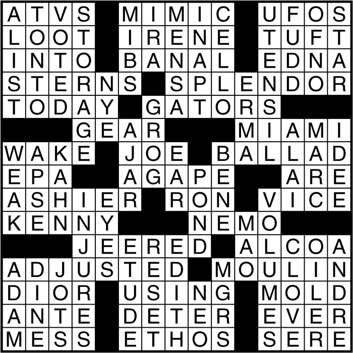 Crossword puzzle answers: December 20 2016 Metro US