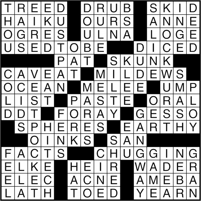 Crossword puzzle answers: February 29 2016 Metro US