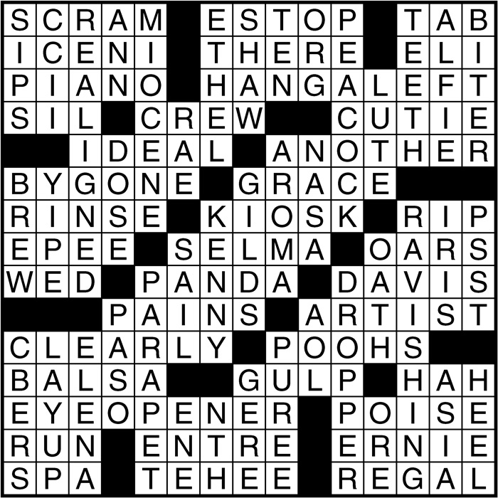 Crossword Puzzle Answers: November 8, 2016 – Metro US