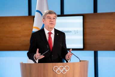 IOC President Bach opens the 137th IOC Session and virtual meeting in Lausanne