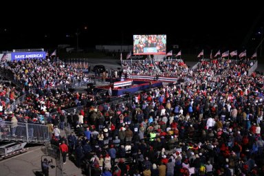 Former U.S. President Trump holds rally in Georgia