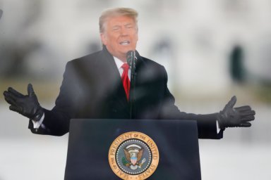 FILE PHOTO: U.S. President Donald Trump holds a rally to contest the certification of the 2020 U.S. presidential election results by the U.S. Congress in Washington