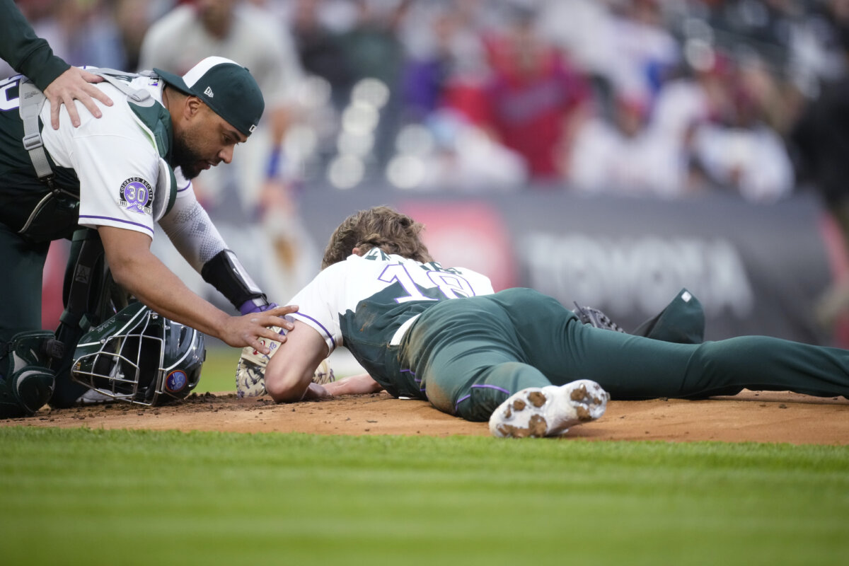 Rockies pitcher Ryan Feltner hospitalized for tests after taking line