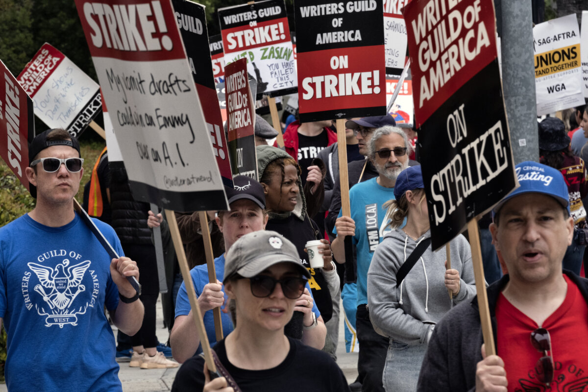 Hollywood writers at rally say they’ll win as strike reaches 50 days ...