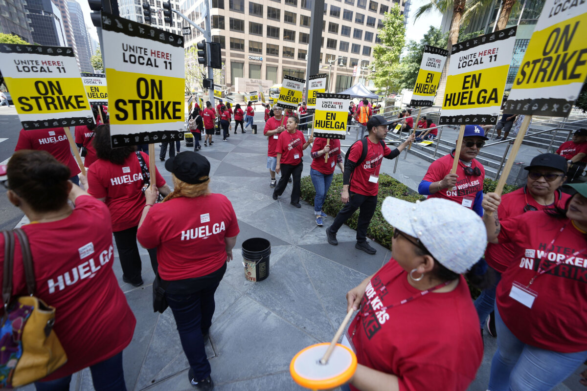 Thousands of hotel workers in Southern California are on strike