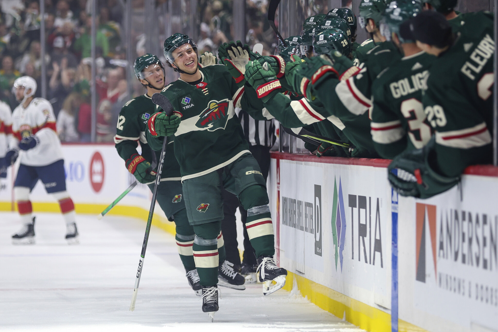 Wild beat Panthers 2-0 behind Brock Faber’s first NHL goal, 41 saves by ...