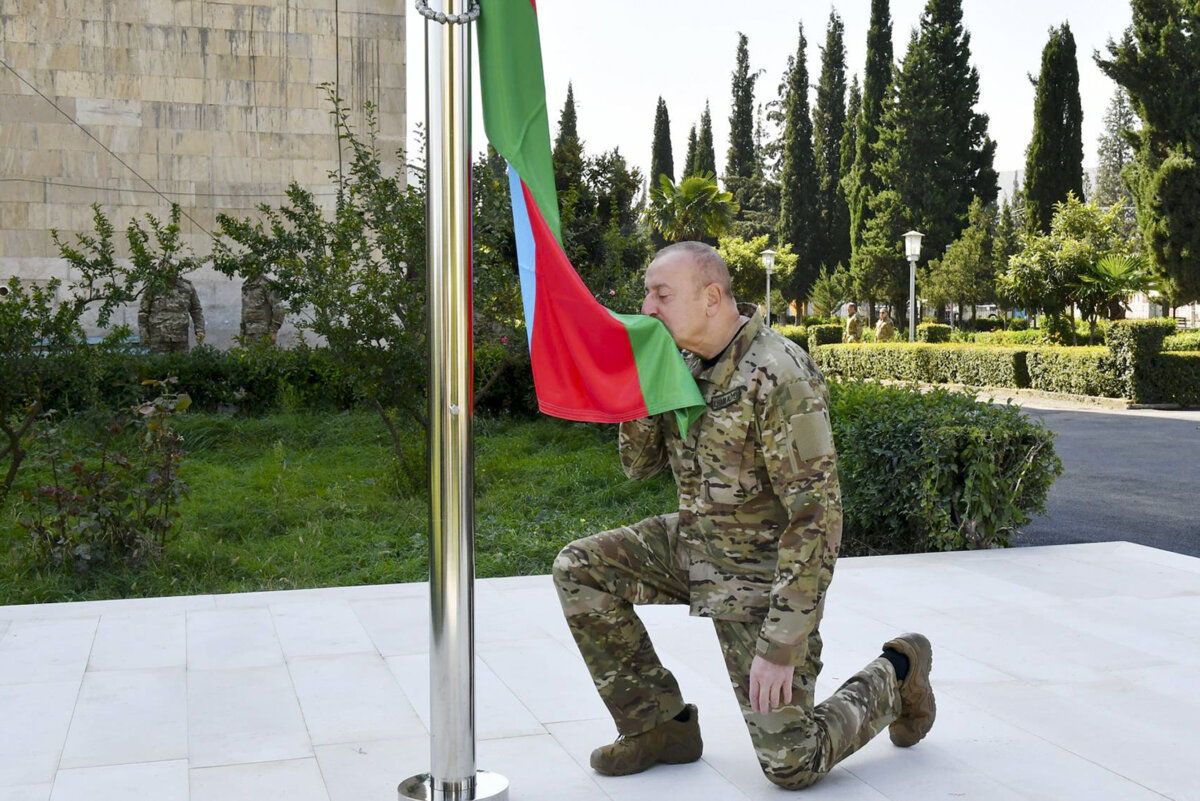 Azerbaijan S President Raises The Nation S Flag In A Former Breakaway   1263350 Azerbaijan Nagorno Karabakh Flag 43714 1200x801 