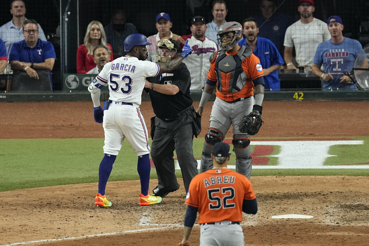 Rangers slug their way to 9-2 win over Astros to force ALCS Game 7