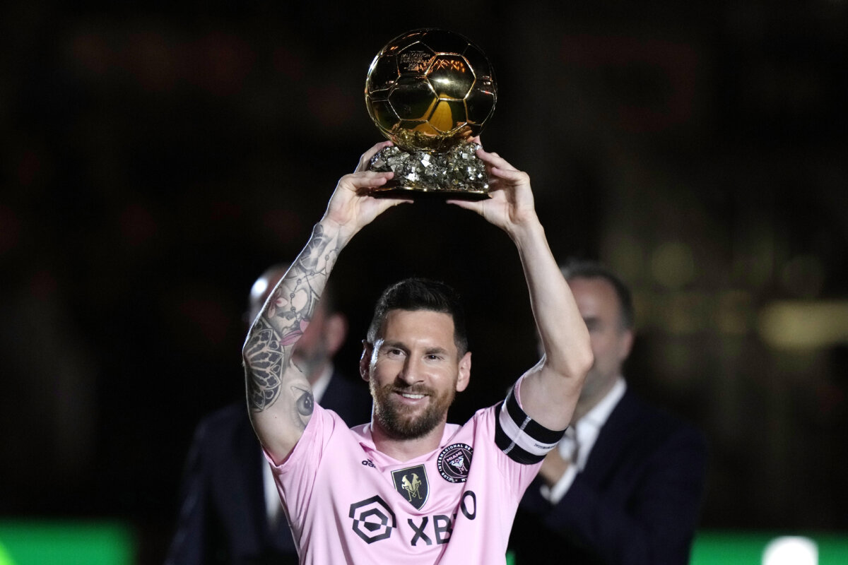 Lionel Messi’s 8th Ballon D’Or trophy celebrated by Inter Miami in ...