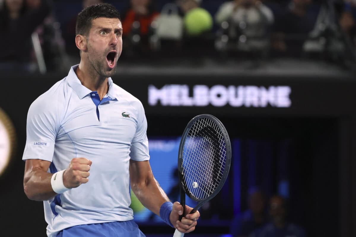 Djokovic reaches the Australian Open quarterfinals, matching Federer’s