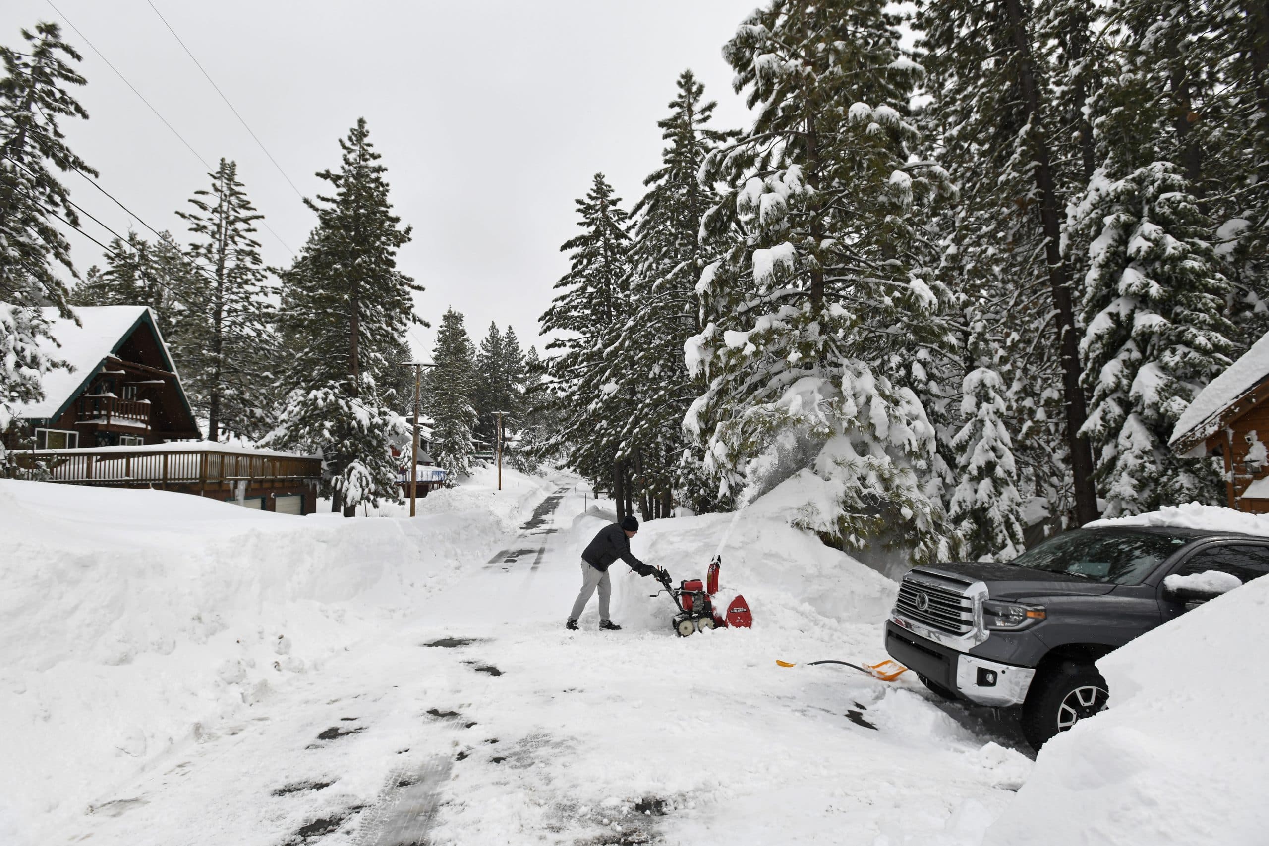 California ski resort workers tunnel their way into the office after