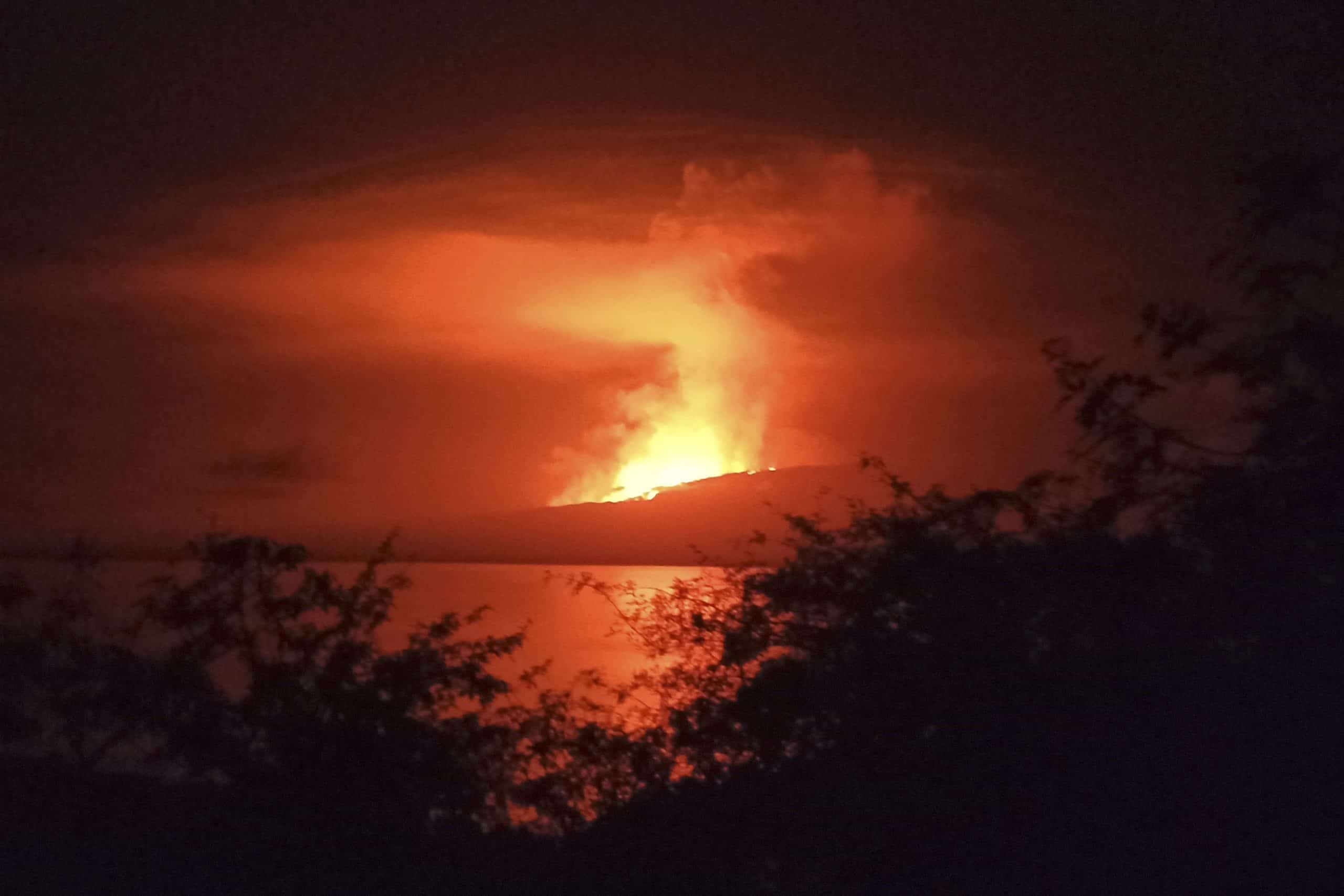 Volcano on uninhabited Galapagos island erupts, sends lava flowing to