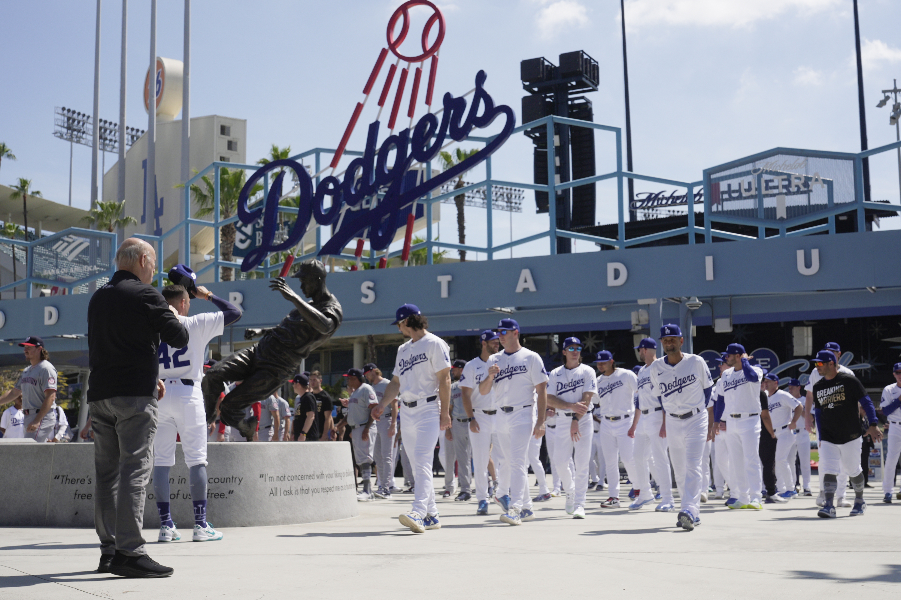 Jackie Robinson remembered around MLB on 77th anniversary of him ...