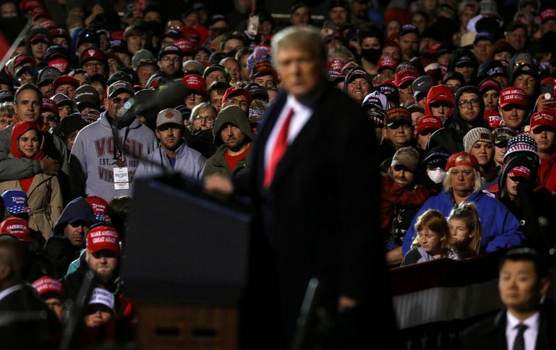 FILE PHOTO: U.S. President Donald Trump campaigns in Minnesota