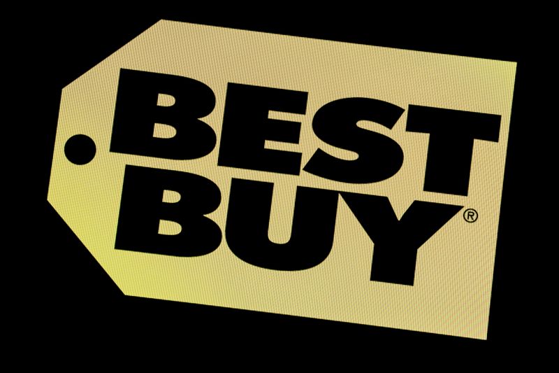 The company logo for Best Buy is displayed on a