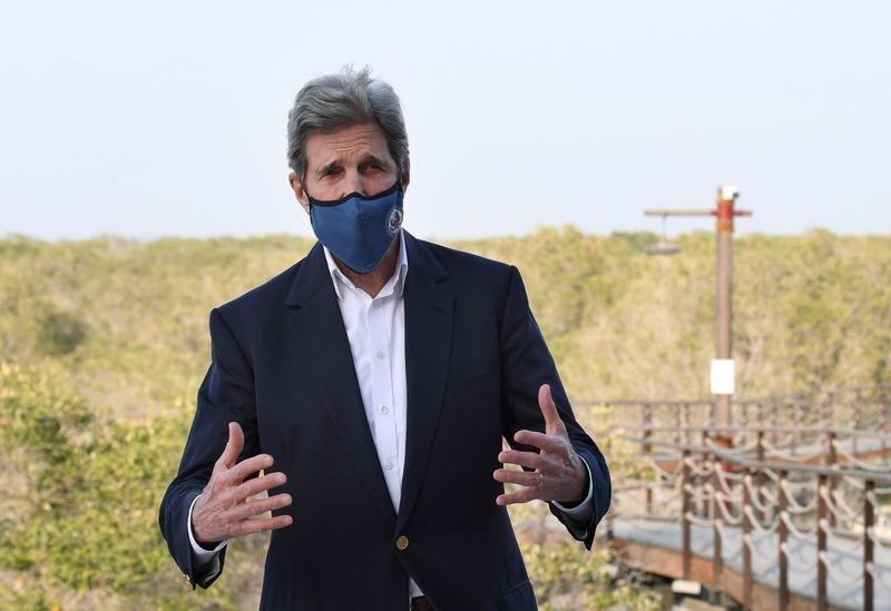 FILE PHOTO: U.S. climate envoy John Kerry speaks in Abu