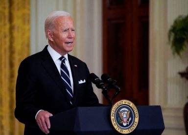 U.S. President Biden speaks about the coronavirus response and vaccination