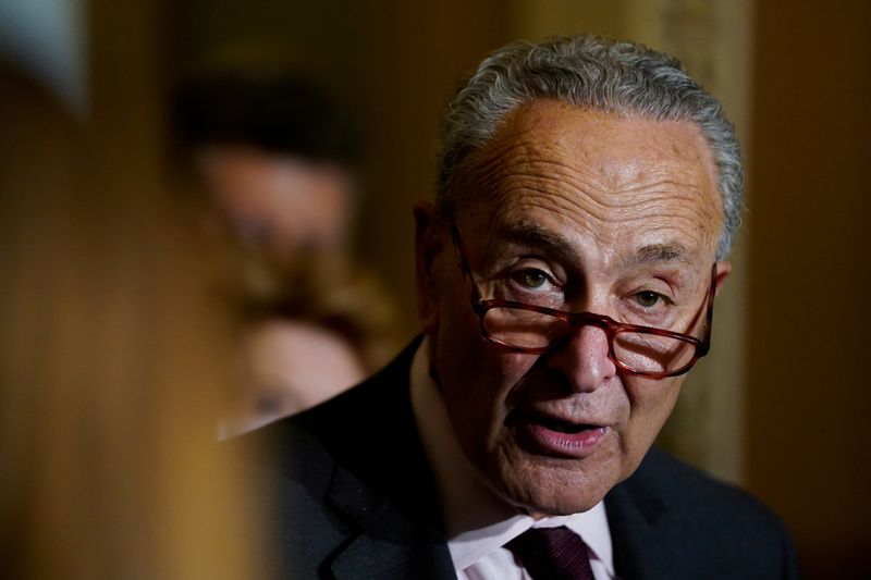 FILE PHOTO: U.S. Senate Democrats hold weekly policy lunch at