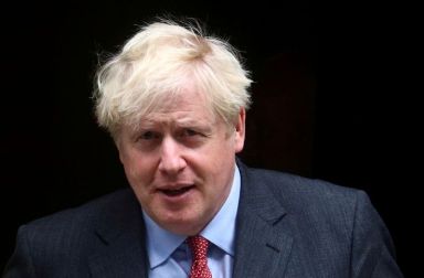 FILE PHOTO: FILE PHOTO: Britain’s Prime Minister Boris Johnson leaves