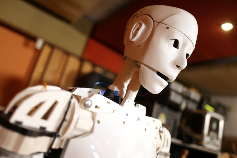 Humanoid robot called “Robby Megabyte” is seen in Sarajevo