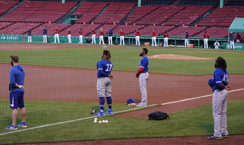 MLB: Exhibition-Toronto Blue Jays at Boston Red Sox