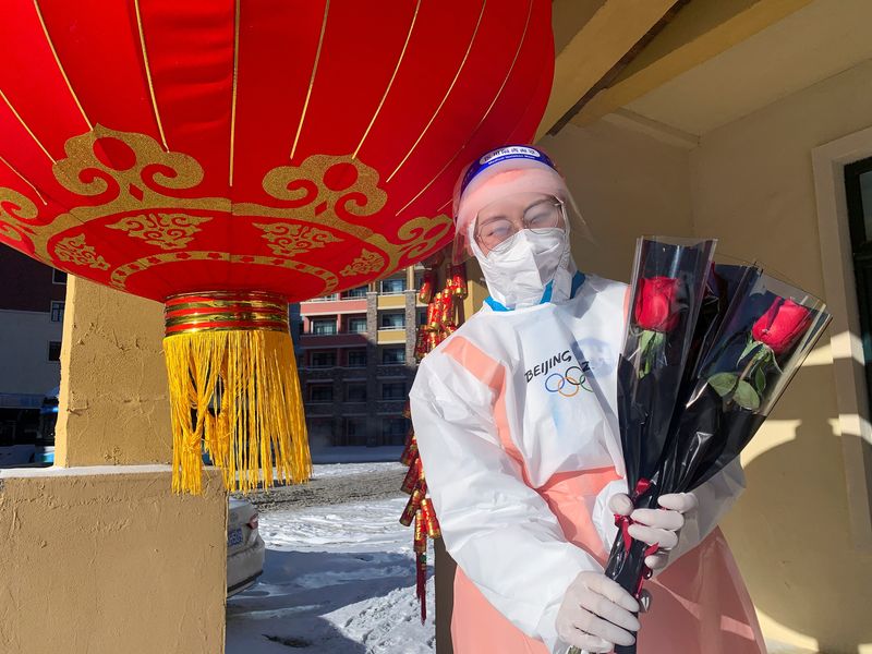 Valentine’s Day at the Winter Olympics, in Zhangjiakou