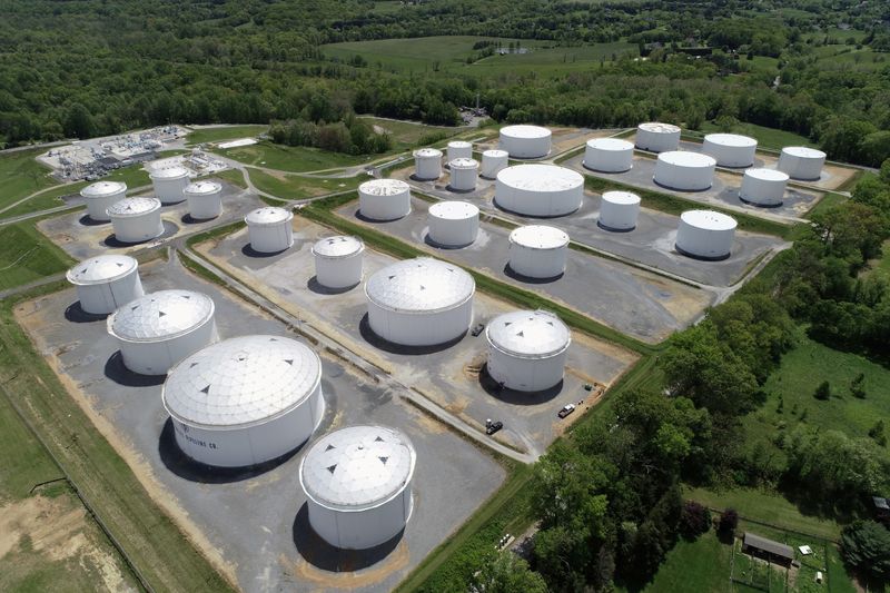 FILE PHOTO: Holding tanks are seen in an aerial photograph