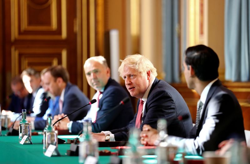 Weekly cabinet meeting at Downing Street in London
