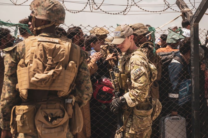 Evacuation at Hamid Karzai International Airport